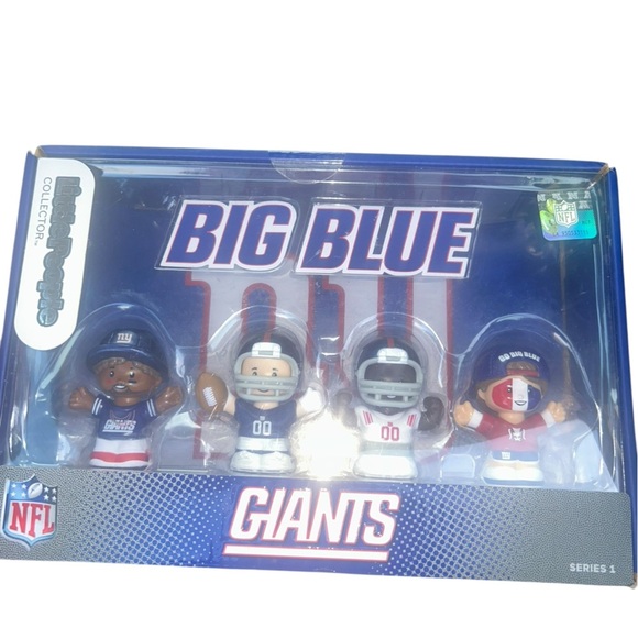 New Nfl New York Giants Little People Here We Go Fan Set Collector - Picture 1 of 2